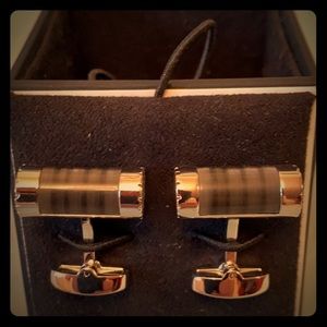 Solid silver cuff links